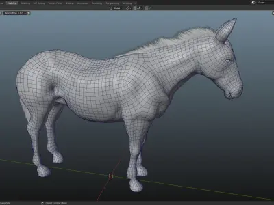 horse lowpoly Low-poly 3D model