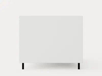 Happy Continental Bed 120x200cm Light Gray Low-poly 3D model