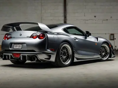 gray supra car 3D model 3D model