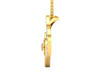 Women Heart Pendants 3dm STL OBJ FBX Render Details 3D print model