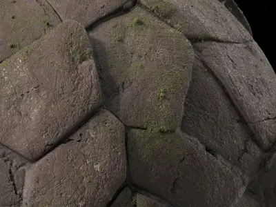 Pavement Materials 75- Brush Rock Stone Sbsar Pbr 4k Seamless Texture