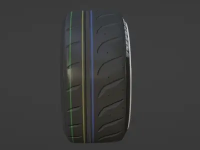 Tuningwheel with Tiretextures 3D model