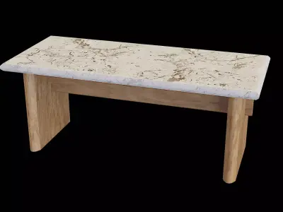 Table marble v-02 Low-poly 3D model