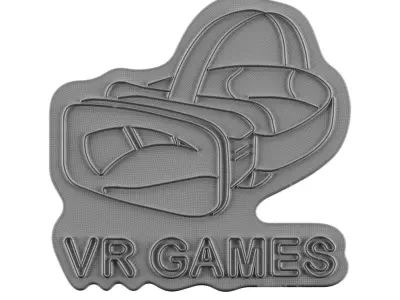 VR Games Neon Sign 3D model