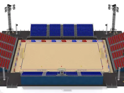 Beach Football Soccer Stadium 3D model