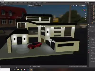 modern house 3D model 28