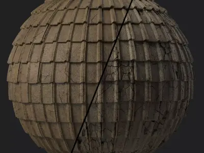 Roof Tile Materials 53- Concrete Roofing by Sbsar generator Texture