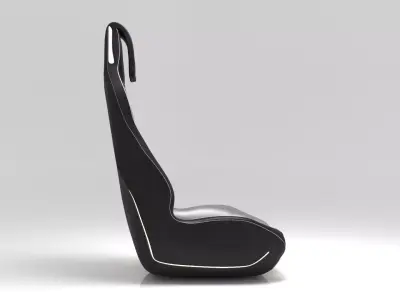 Futuristic Car Seat  Low-poly 3D model