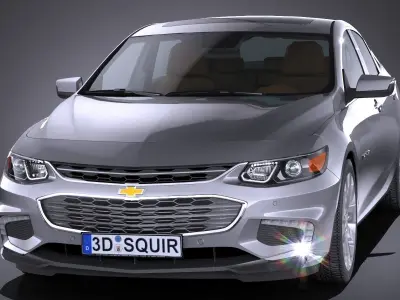 HQlowpoly Chevrolet Malibu 2017 Low-poly 3D model