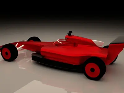 low poly formula-1 racing car Low-poly 3D model