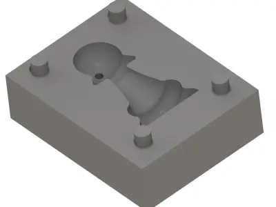 Chocolate Mold Chess Pawn 3D print model