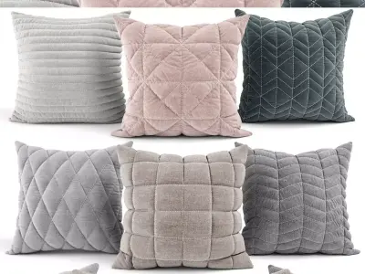 Decorative Pillows v002 3D model