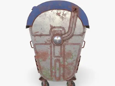 Dumpster v6 weathered Low-poly 3D model
