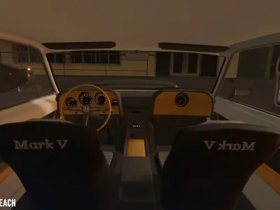 Miami beach - modular street  Low-poly 3D model