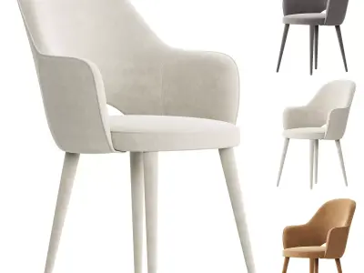 pols potten velvet chair 3D model