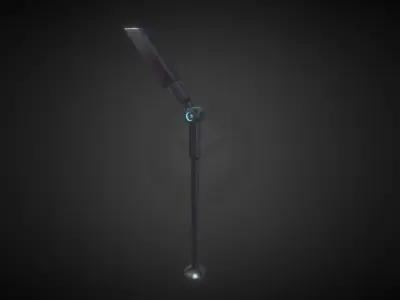 Road and Lantern Free low-poly 3D model