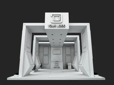 Booth Exhibition Stand a506  3D model