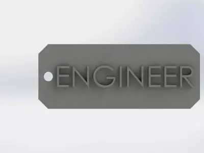 Key Chain Engineer 3D print model