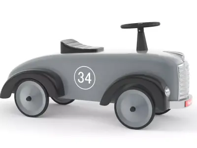 Retro Push Car 3D model