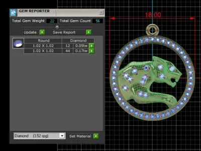 panther pendant 3D print model