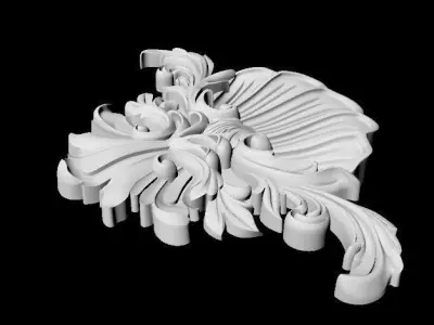 Central decor ornament for furniture 3D model 629