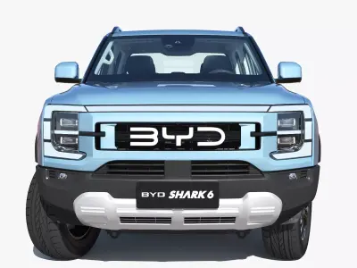 2026 BYD SHARK 6 Pickup DMO AWD with interior 3D model