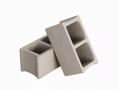Concrete Construction Blocks 04 Low-poly 3D model