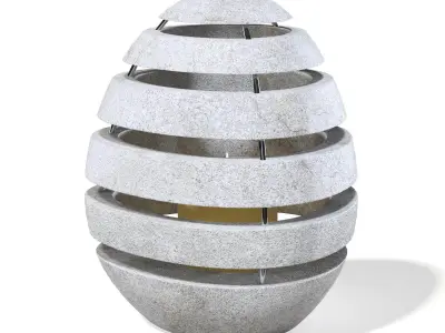 Rock Shaped Lantern 3D Model 3D model