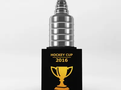 Hockey stanley cup trophy low poly Low-poly 3D model