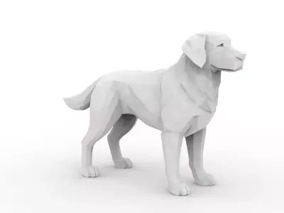 Low-Poly Dog 3D Printable 3D print model
