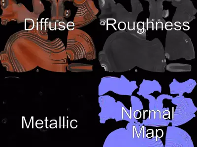 Elegant Tribal Mask model pack Low-poly 3D model