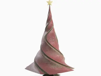 New Year Tree 02 Low-poly 3D model