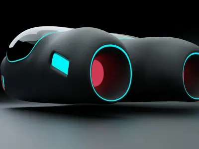 Sci-Fi Car Modal and it can be used in Game Free low-poly 3D model