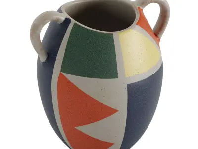 Krosselbach Fayence Ceramic Vase by Clare Zange 3D model