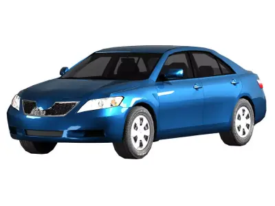  Toyota Camry 3D Model Low Poly Realistic Low-poly 3D model