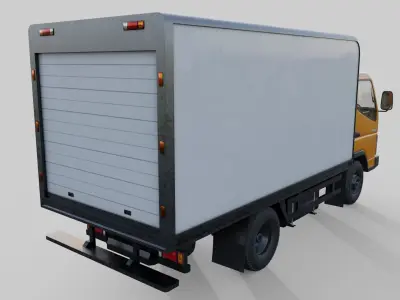 Mitsubishi fuso canter box truck 3D model