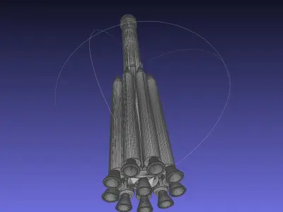 Delta II Heavy Rocket Printable Miniature 3D print model