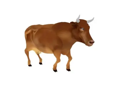 Cow Rigged 3d Model Low-poly 3D model