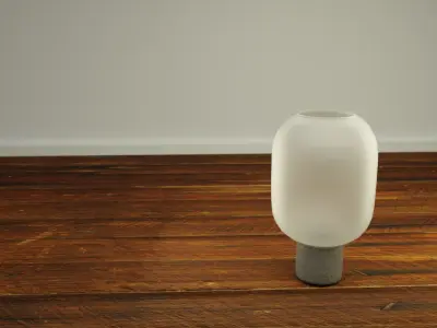 Decorative Sanded Glass Vase Low-poly 3D model