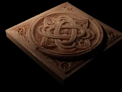 Celtic Knot CNC 3d Print High Relief Sand Casting 3D print model