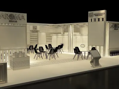 Booth Exhibition Stand a242  3D model