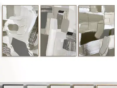 Abstract Painting Set of 3 pieces - No 32 Low-poly 3D model