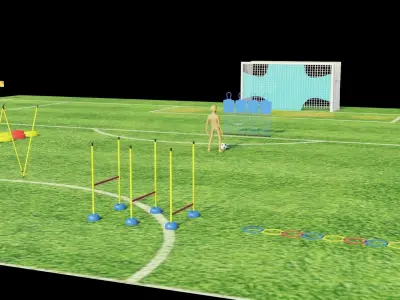 Football training kits 3D model