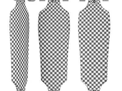 gold coast pressure longboard 3D model