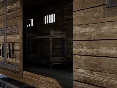 Wild West Prisoner Car 3D model