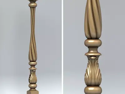 Baluster 002 3D model