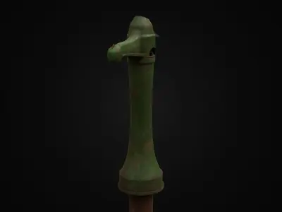 Old Rusty Hungarian Well Low-poly 3D model