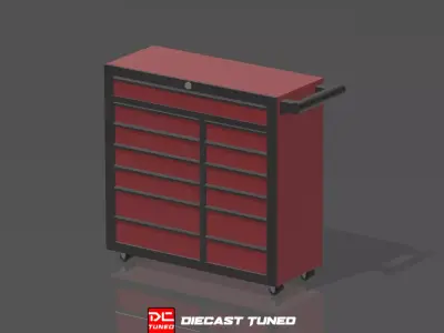 Toolbox with handle Mechanic Shop Repair for Dioramas 3D print model