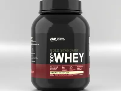 Whey Protein Jar - Sports Food Supplement 3D model