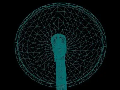 Parabolic 3D Model Low-poly 3D model